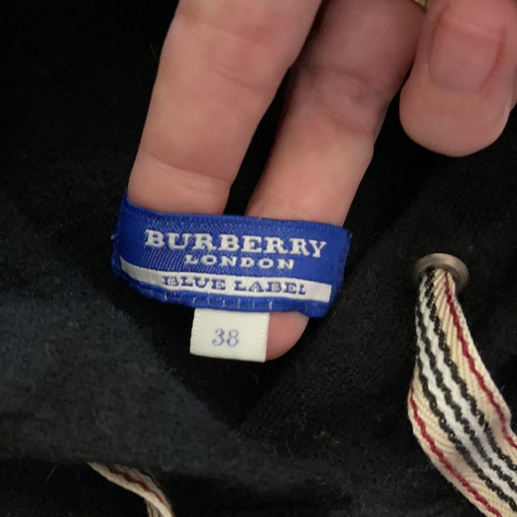 Burberry Navy Blue Hooded Motif Sweater - Picture 3 of 9